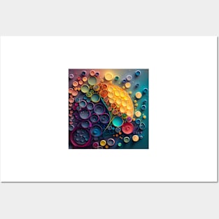 Celebrate Pride with this Phantasmal Iridescent circles and dots in exotic colors ! Posters and Art